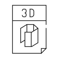 computer file for printing on printer line icon illustration vector