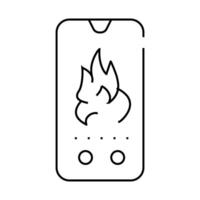 urgent question and calling to call center line icon illustration vector
