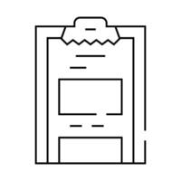 task list of call center line icon illustration vector