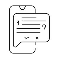answer on question call center line icon illustration vector