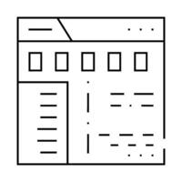 web site faq line icon illustration vector