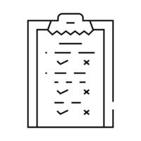 check list or questionnaire call center line icon illustration vector