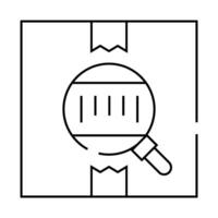 bar code on box line icon illustration vector