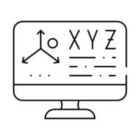 settings vr space line icon illustration vector