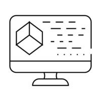 programming vr line icon illustration flat vector