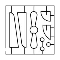 constructor model toy line icon illustration flat vector
