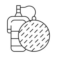 microphone with mesh line icon illustration vector