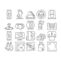 Wipe Hygiene Accessory Collection Icons Set vector