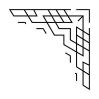 style corner line icon illustration flat vector