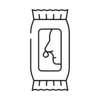 wet napkins line icon illustration flat vector