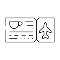 ticket with drinks line icon illustration vector