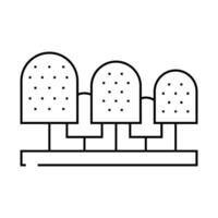 burs and cutters for cleaning and removing calluses line icon illustration vector