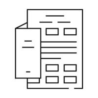 insert booklet line icon illustration line vector