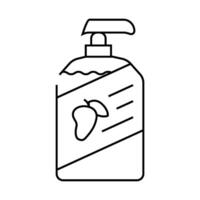 soap mango line icon illustration line vector