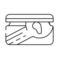 jam or puree mango container line icon illustration vector