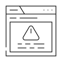 warning message line icon illustration line vector