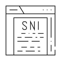 sni protocol line icon illustration line vector