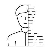 digital portrait line icon illustration line vector