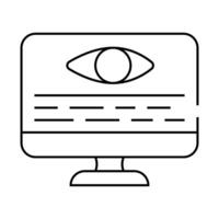 digital observation line icon illustration line vector
