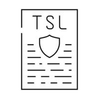 tsl protocol line icon illustration line vector