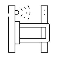 bounding frame with sensor line icon illustration vector