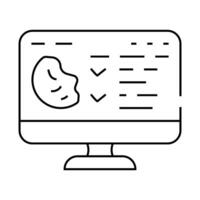 access to cookies line icon illustration vector