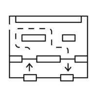 store movement map line icon illustration vector