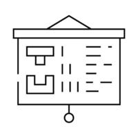 presentation of courses line icon illustration vector