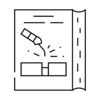 welding tutorial line icon illustration line vector