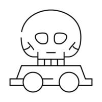 day of dead event line icon illustration vector