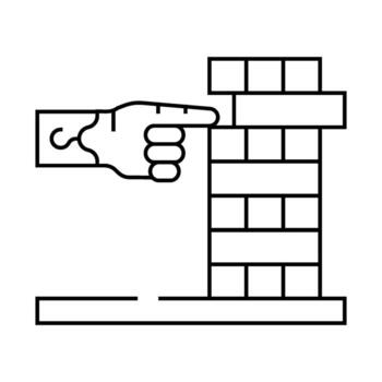 development of fine motor skills of inclusive life line icon illustration vector