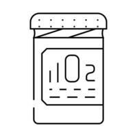 oxygen pills for restoration and acceleration metabolism line icon illustration vector