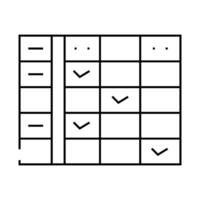 class calendar line icon illustration black vector