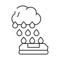 rain sensor line icon illustration black vector