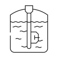 capacitive sensor line icon illustration black vector