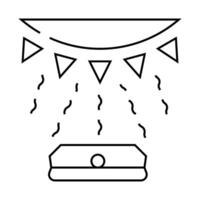 light sensor line icon illustration black vector
