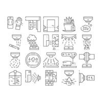 Sensor Electronic Tool Collection Icons Set vector