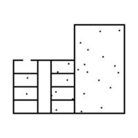 styrofoam building material line icon illustration vector