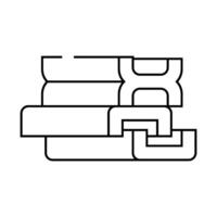 support structures, beams and channels building material line icon illustration vector