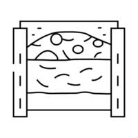 layers of material in composter line icon illustration vector