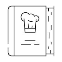 cookbook for cooking line icon illustration vector