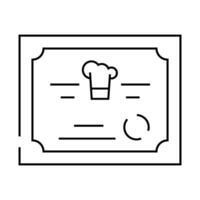 diploma cooking courses line icon illustration vector