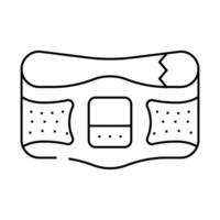 belt stimulator line icon illustration vector