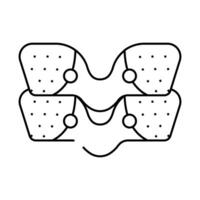 thighs ems training line icon illustration vector