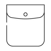 button closed pocket line icon illustration vector