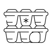 form for ice bartender line icon illustration vector