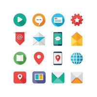 Contact Icon Set Collection Illustration vector