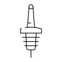 geyser, plug with valve bartender line icon illustration vector