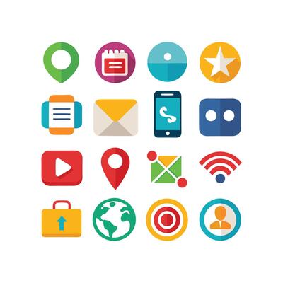 Contact Icon Set Collection Illustration