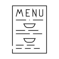 menu buffet line icon illustration vector